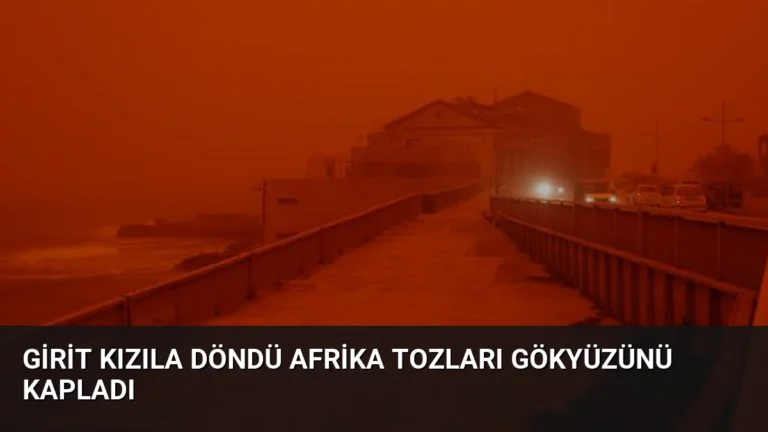 Girit Kızıla Döndü Afrika Tozları Gökyüzünü Kapladı