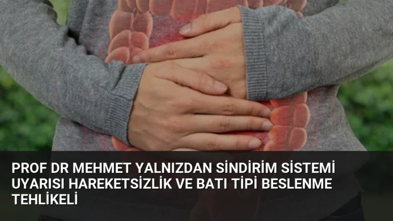 Prof Dr Mehmet Yalnızdan Sindirim Sistemi Uyarısı Hareketsizlik ve Batı Tipi Beslenme Tehlikeli