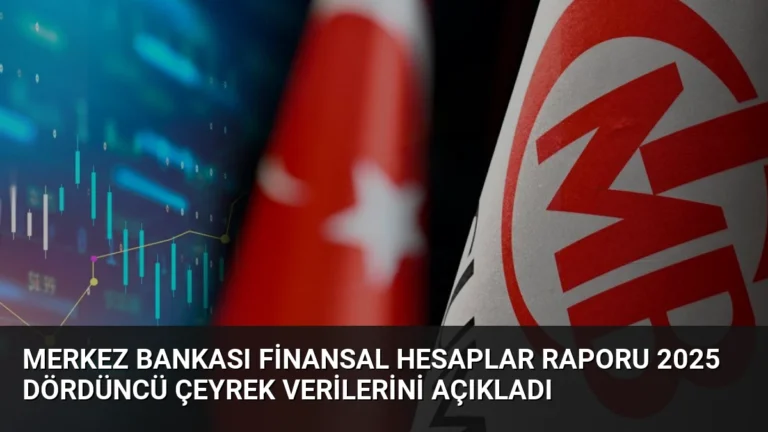 Merkez Bankası Finansal Hesaplar Raporu 2025 Dördüncü Çeyrek Verilerini Açıkladı