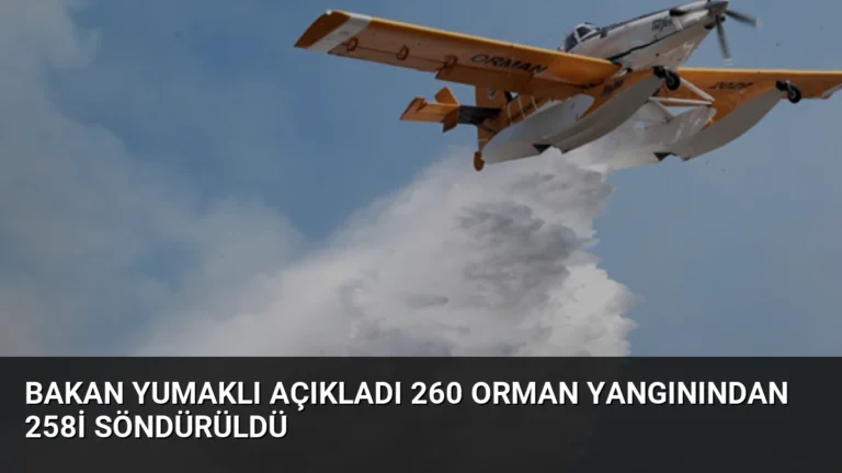 Bakan Yumaklı Açıkladı 260 Orman Yangınından 258i Söndürüldü