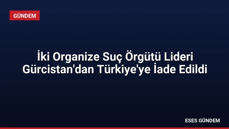 İki Organize Suç Örgütü Lideri Gürcistan’dan Türkiye’ye İade Edildi