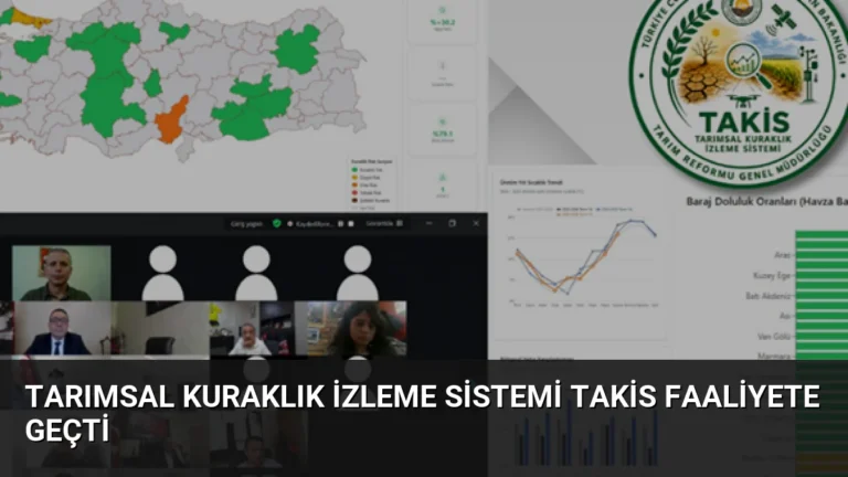 Tarımsal Kuraklık İzleme Sistemi TAKİS Faaliyete Geçti