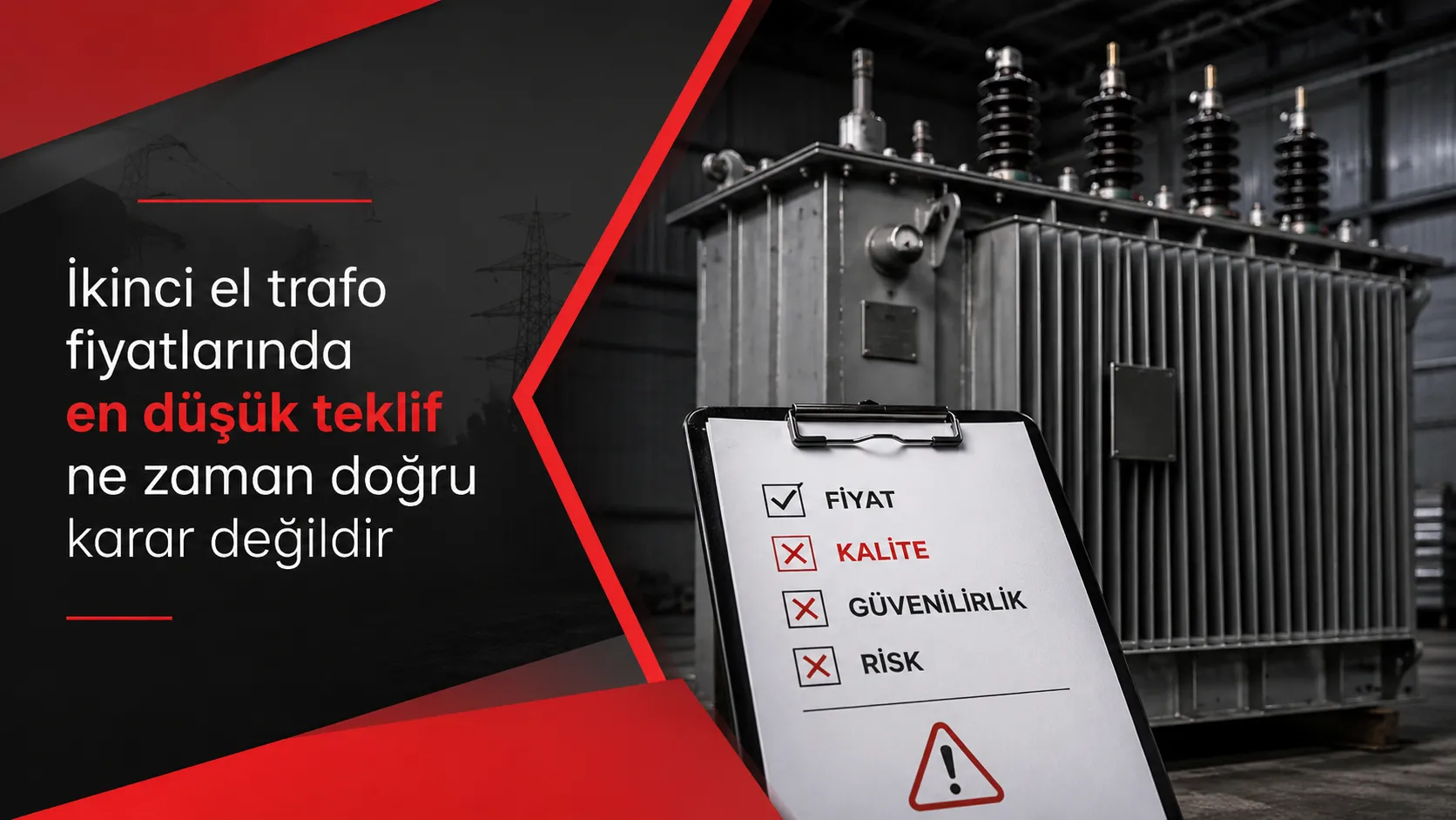 İkinci el trafo fiyatlarında en düşük teklif ne zaman doğru karar değildir?