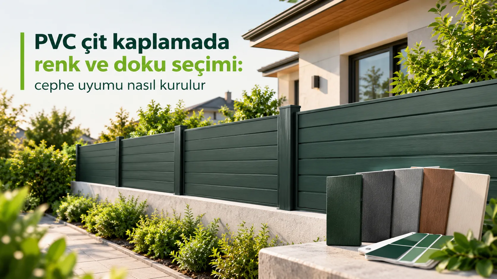 PVC çit kaplamada renk ve doku seçimi: cephe uyumu nasıl kurulur