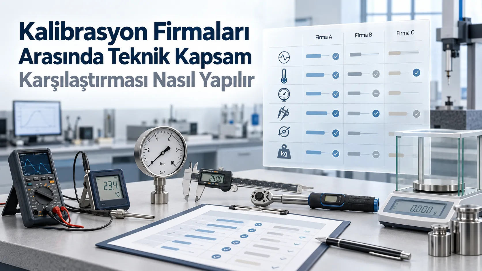 Kalibrasyon Firmaları Arasında Teknik Kapsam Karşılaştırması Nasıl Yapılır