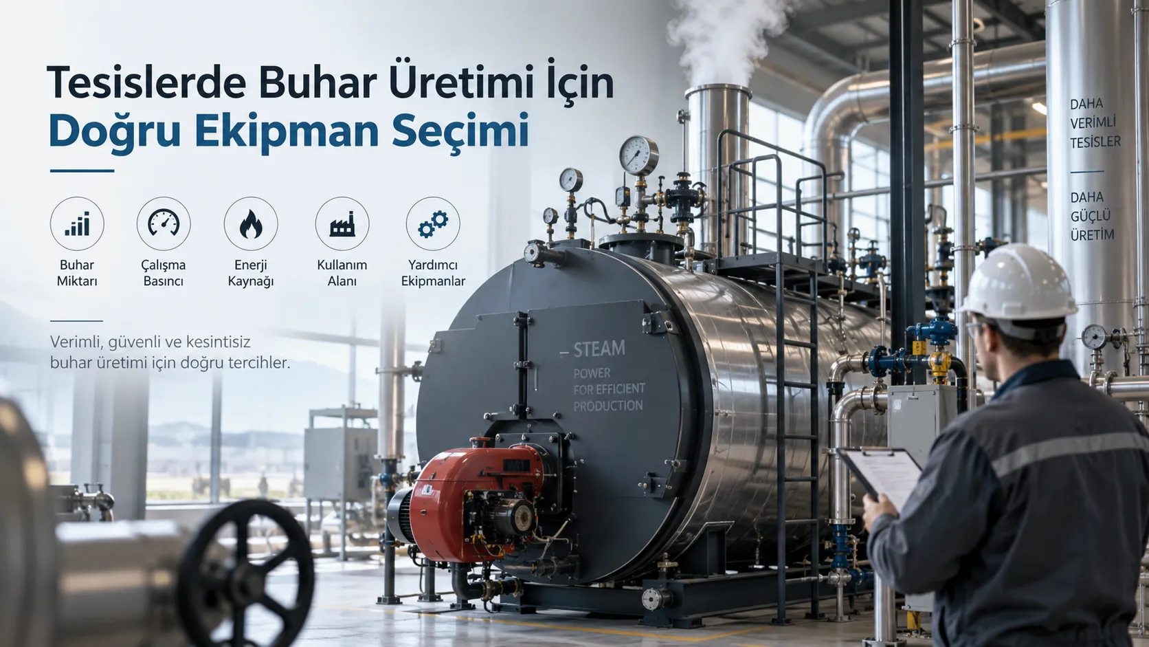Tesislerde Buhar Üretimi İçin Doğru Ekipman Seçimi