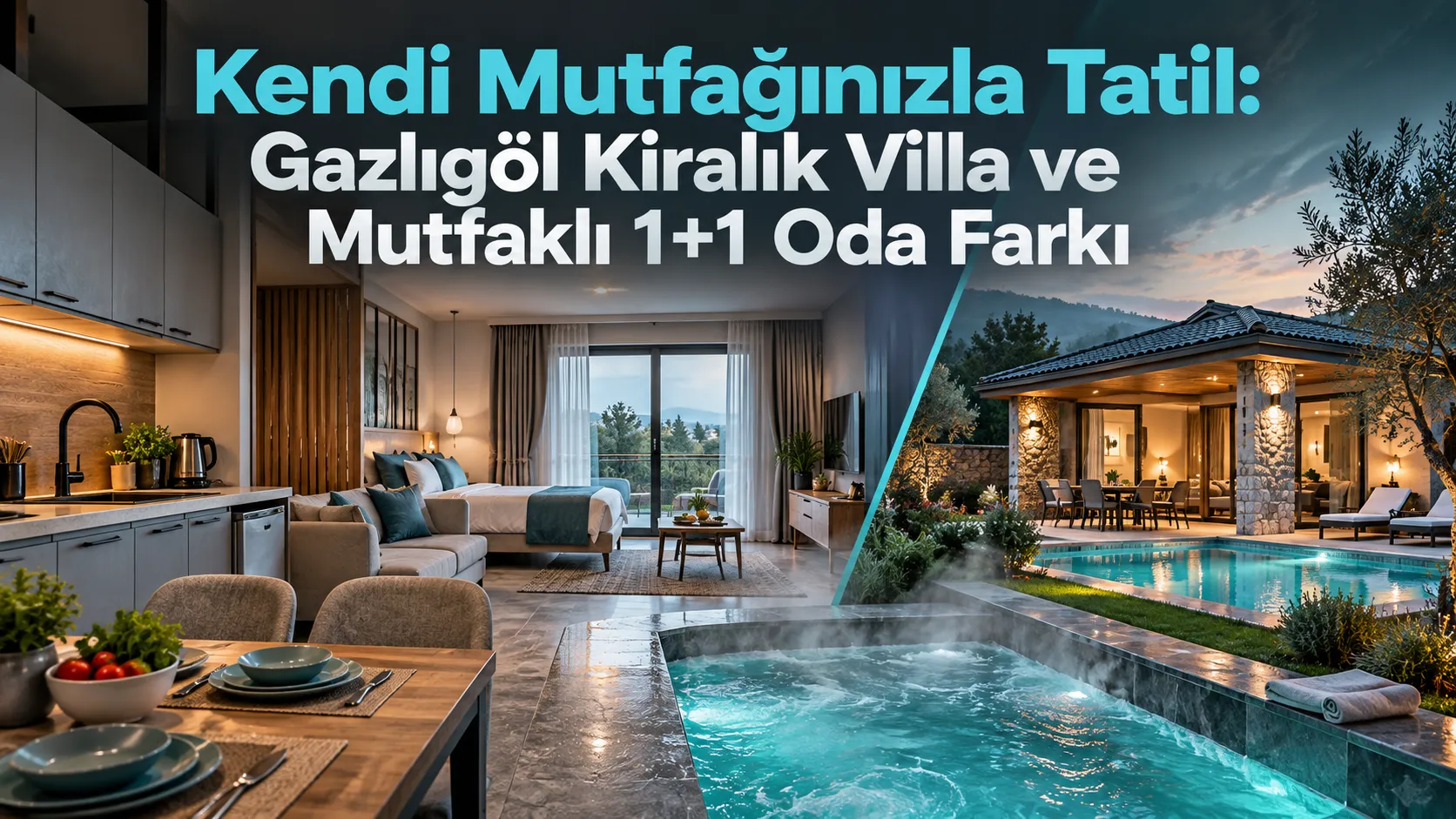 Kendi Mutfağınızla Tatil: Gazlıgöl Kiralık Villa ve Mutfaklı 1+1 Oda Farkı