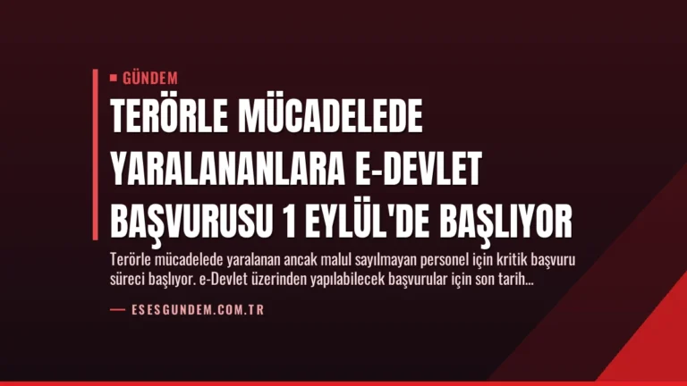 Terörle Mücadelede Yaralananlara e-Devlet Başvurusu 1 Eylül’de Başlıyor