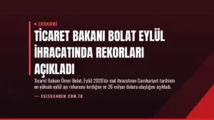 Ticaret Bakanı Bolat Eylül İhracatında Rekorları Açıkladı